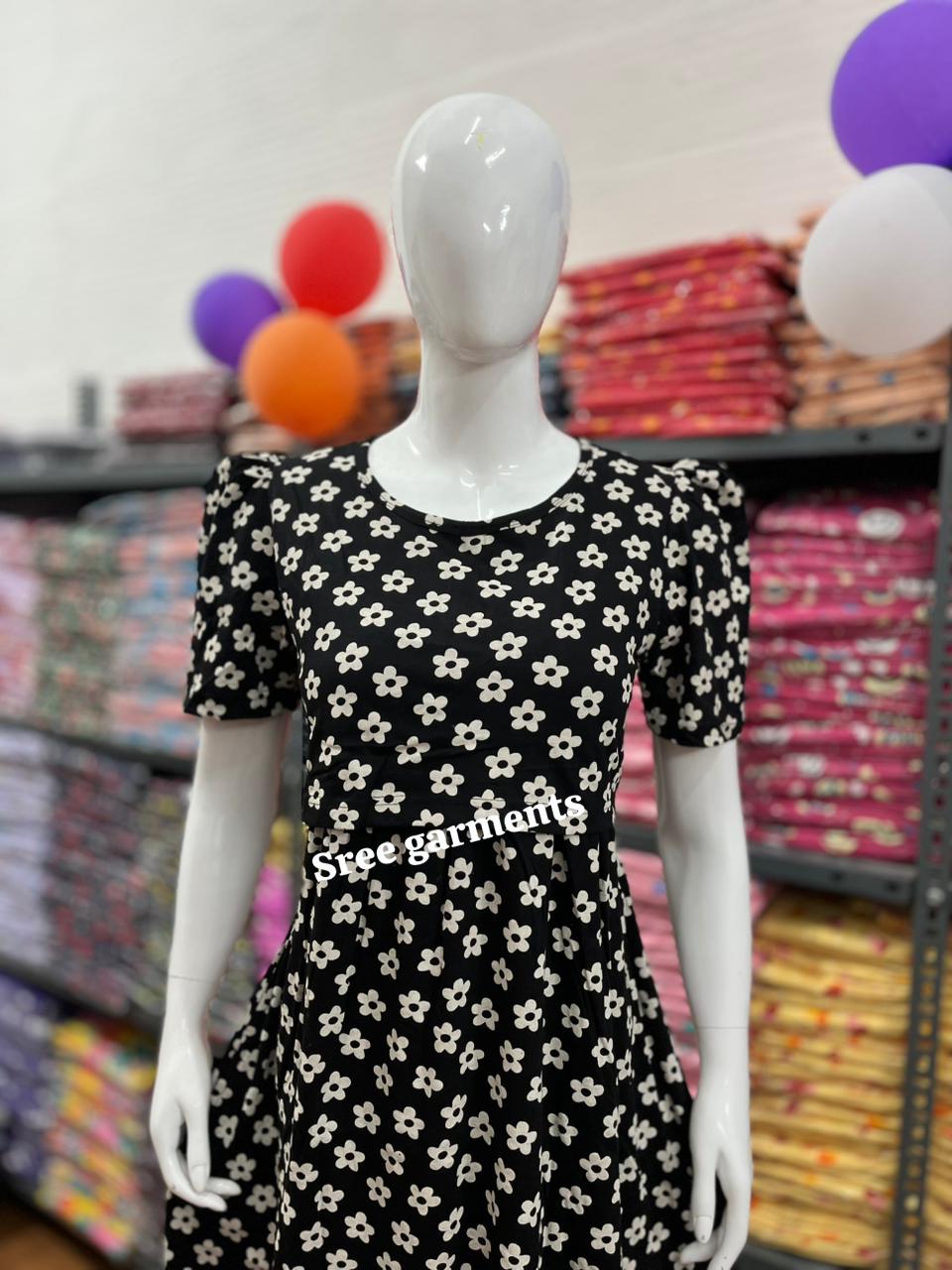 Zipless maternity and feeding wear - ankle length flow