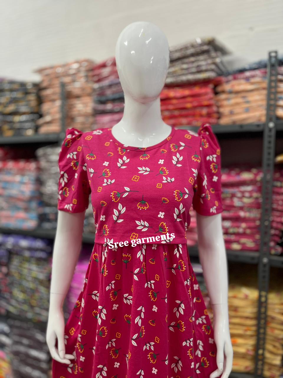 Zipless maternity and feeding wear - ankle length flo