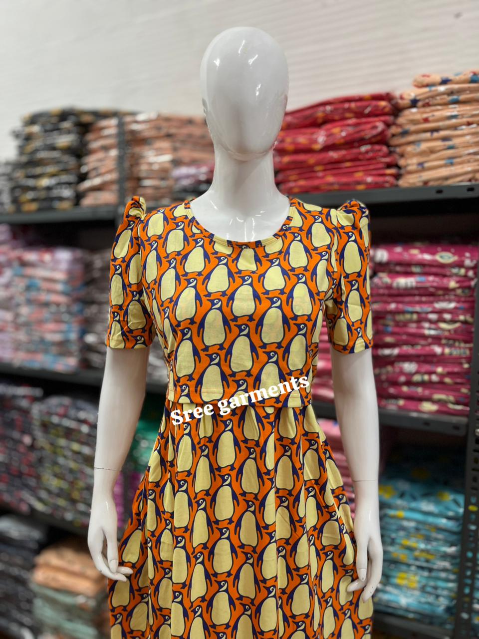 Zipless maternity and feeding wear - ankle length penquin