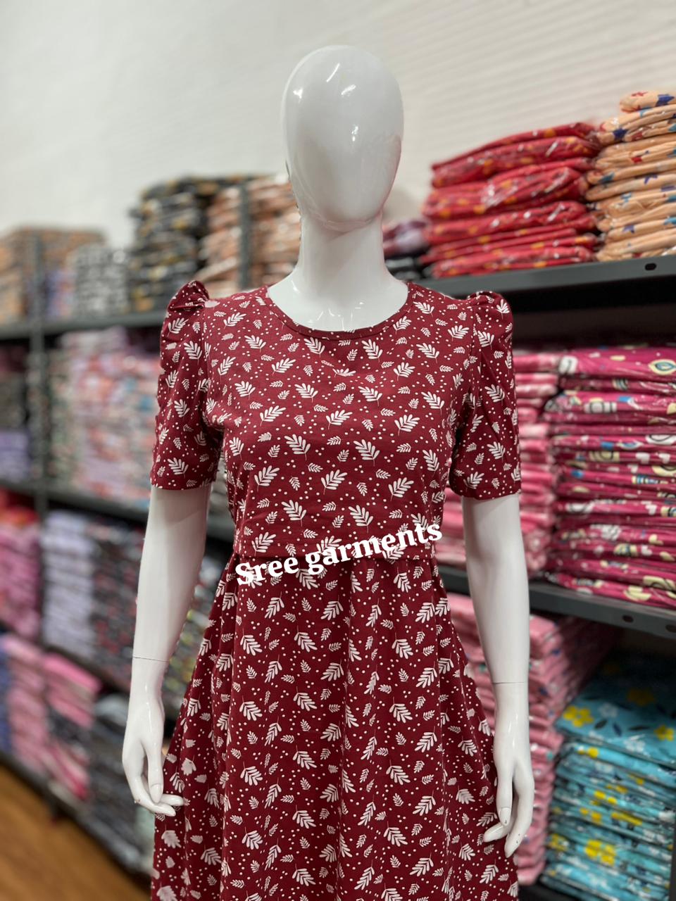 Zipless maternity and feeding wear - ankle length br leaf