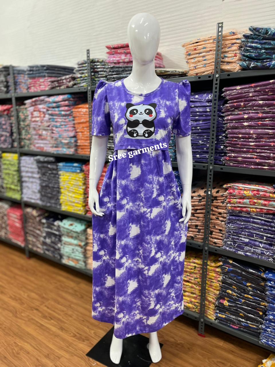 Zipless maternity and feeding wear - Full Length print v