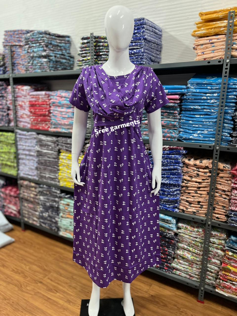 Shawl Type Zipless Maternity Wear Full Length p rib