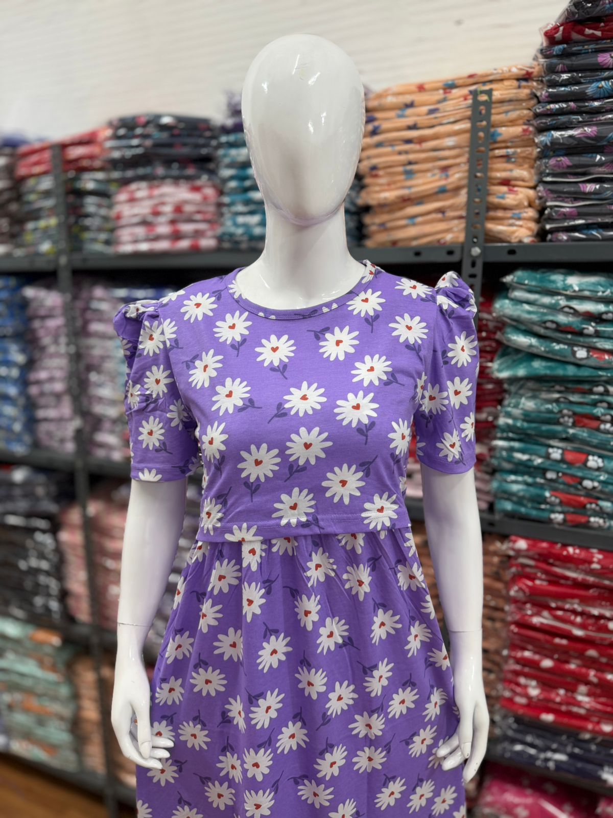 Zipless maternity and feeding wear - Full Length f purple