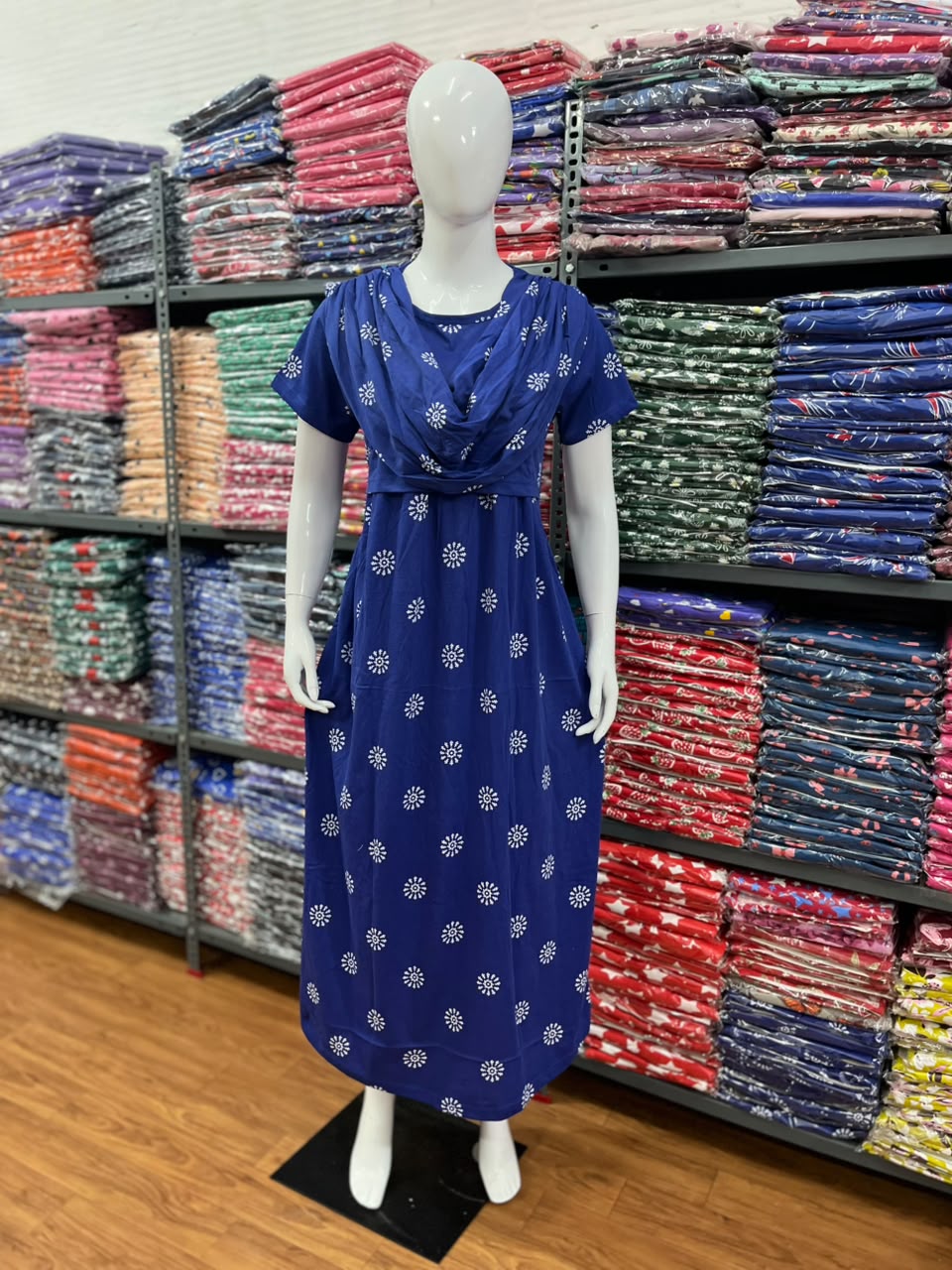 Shawl Type Zipless Maternity Wear Full Length