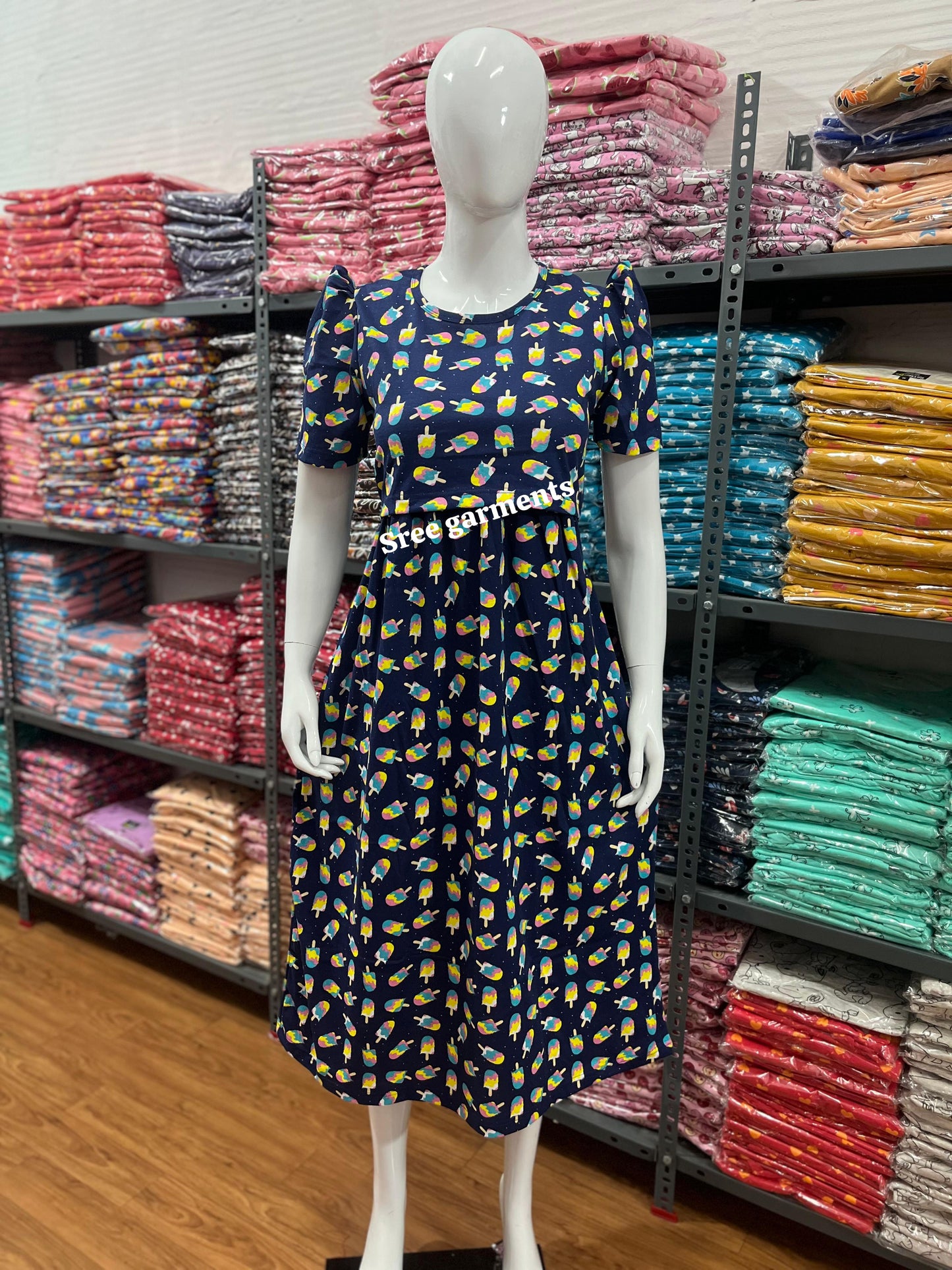Zipless maternity and feeding wear - ankle length ice