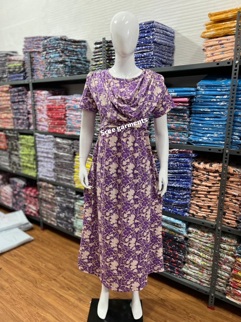 Shawl Type Zipless Maternity Wear Full Length pcr