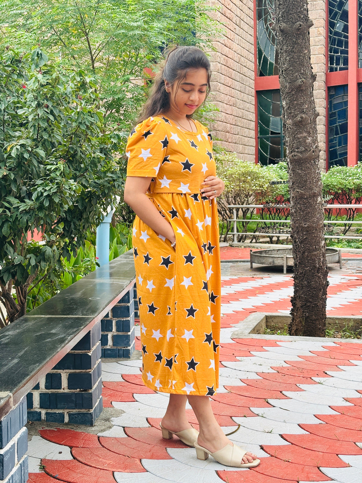 Zipless maternity and feeding wear - ankle length ye st