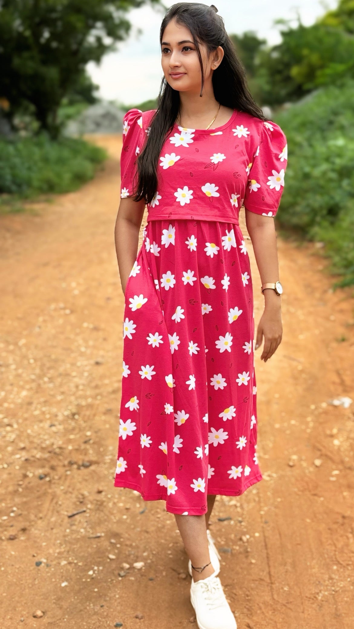 Zipless maternity and feeding wear - ankle length