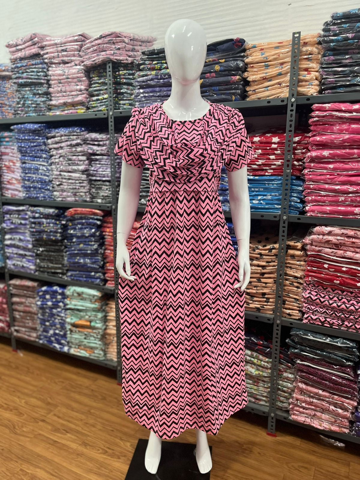 Shawl Type Zipless Maternity Wear Full Length b pink