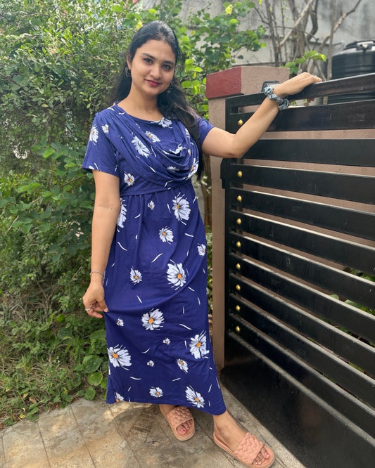 Shawl Type Zipless Maternity Wear Full Length