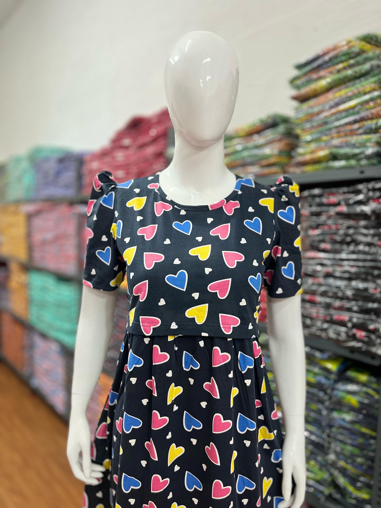 Zipless maternity wear full length color heart