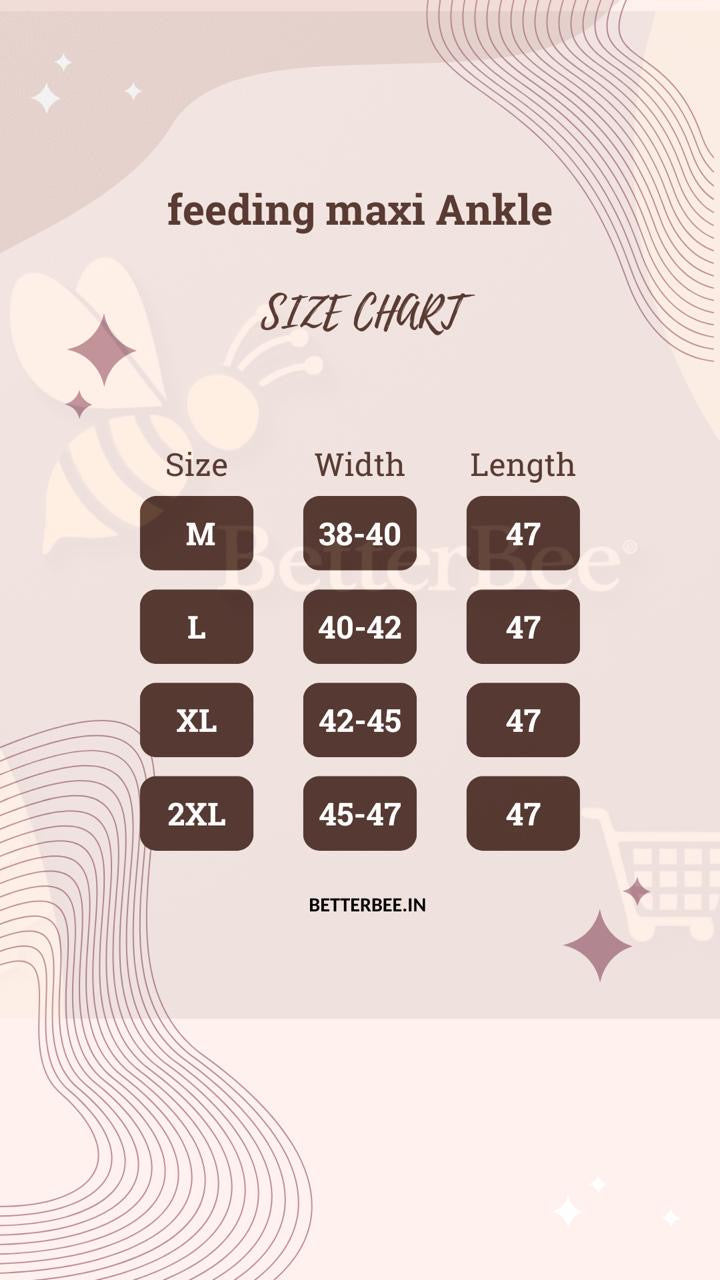 Zipless maternity and feeding wear - ankle length