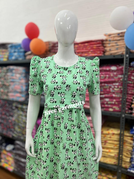 Zipless maternity and feeding wear - ankle length panda