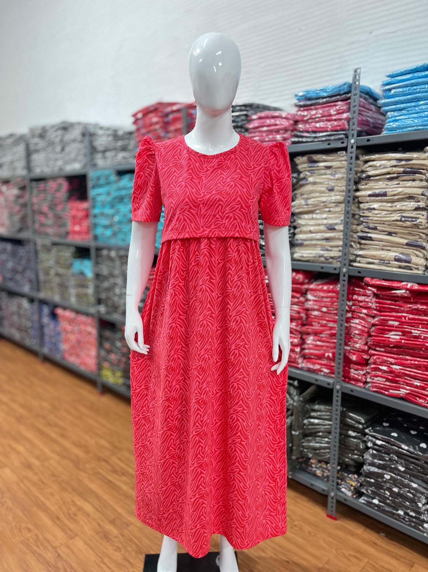 Zipless maternity wear full length wave