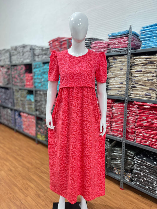 Zipless maternity wear full length wave