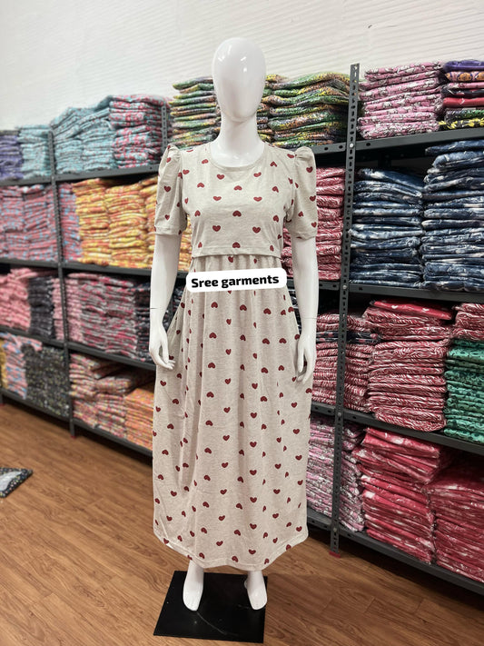 Zipless maternity and feeding wear - Full Length red
