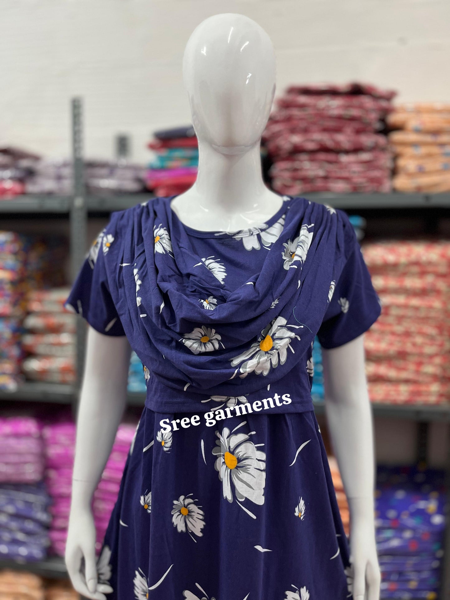 Shawl Type Zipless Maternity Wear Full Length