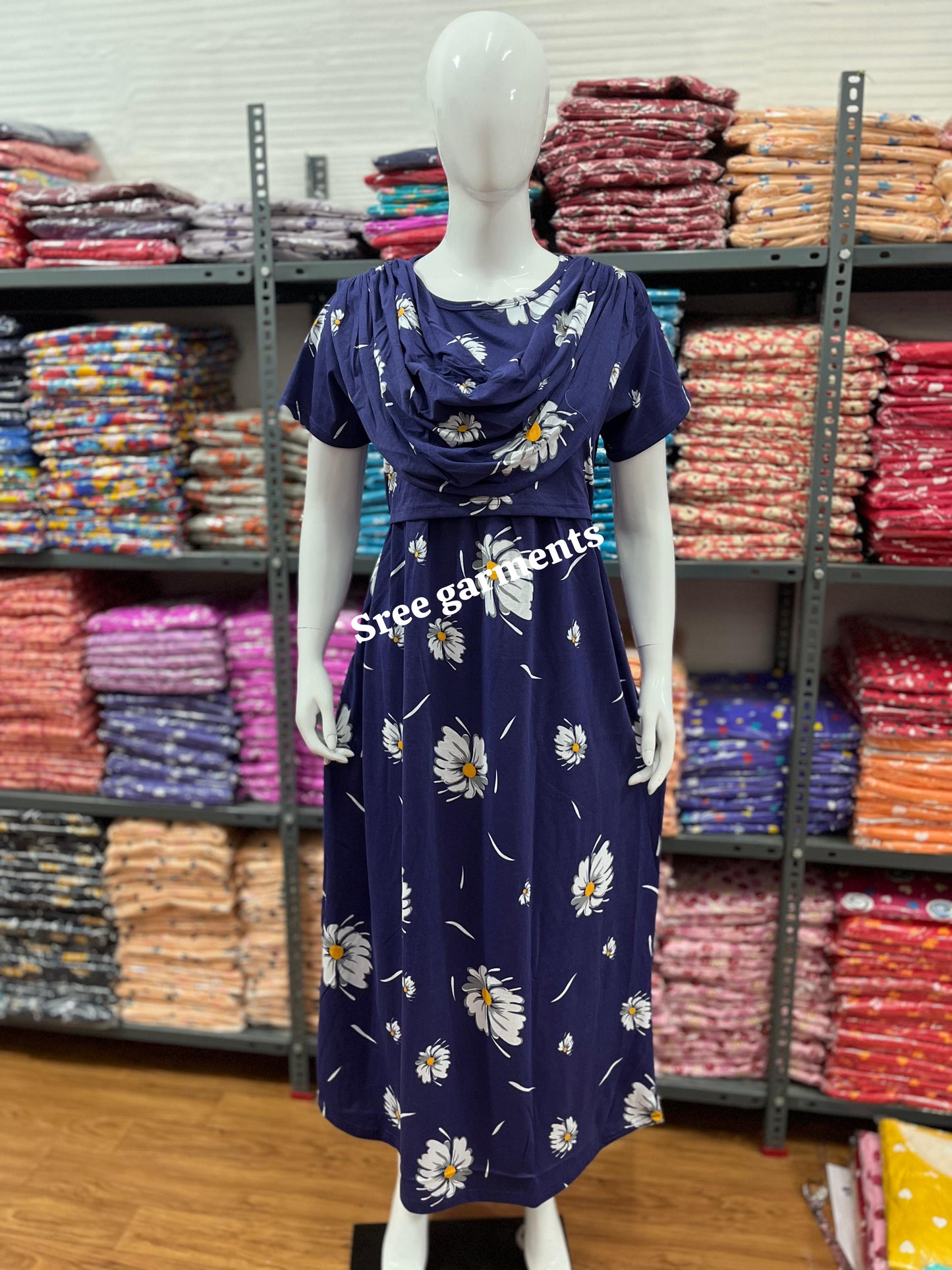 Shawl Type Zipless Maternity Wear Full Length