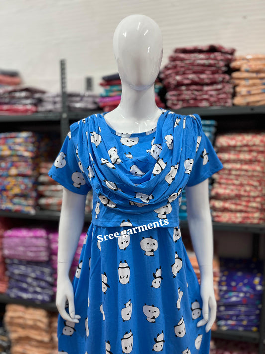 Shawl Type Zipless Maternity Wear Full Length