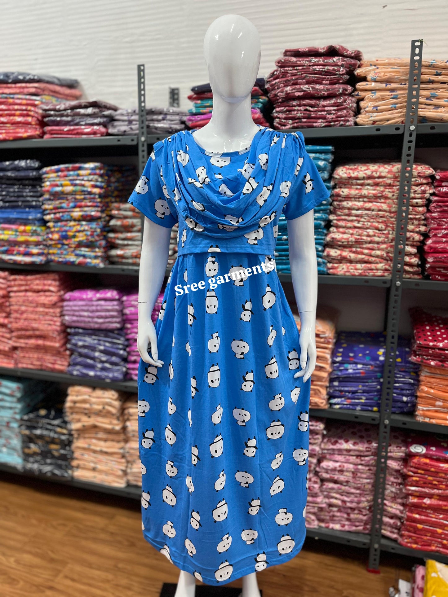 Shawl Type Zipless Maternity Wear Full Length