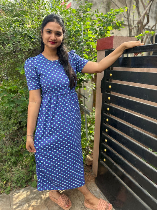 Zipless maternity and feeding wear - ankle length dot