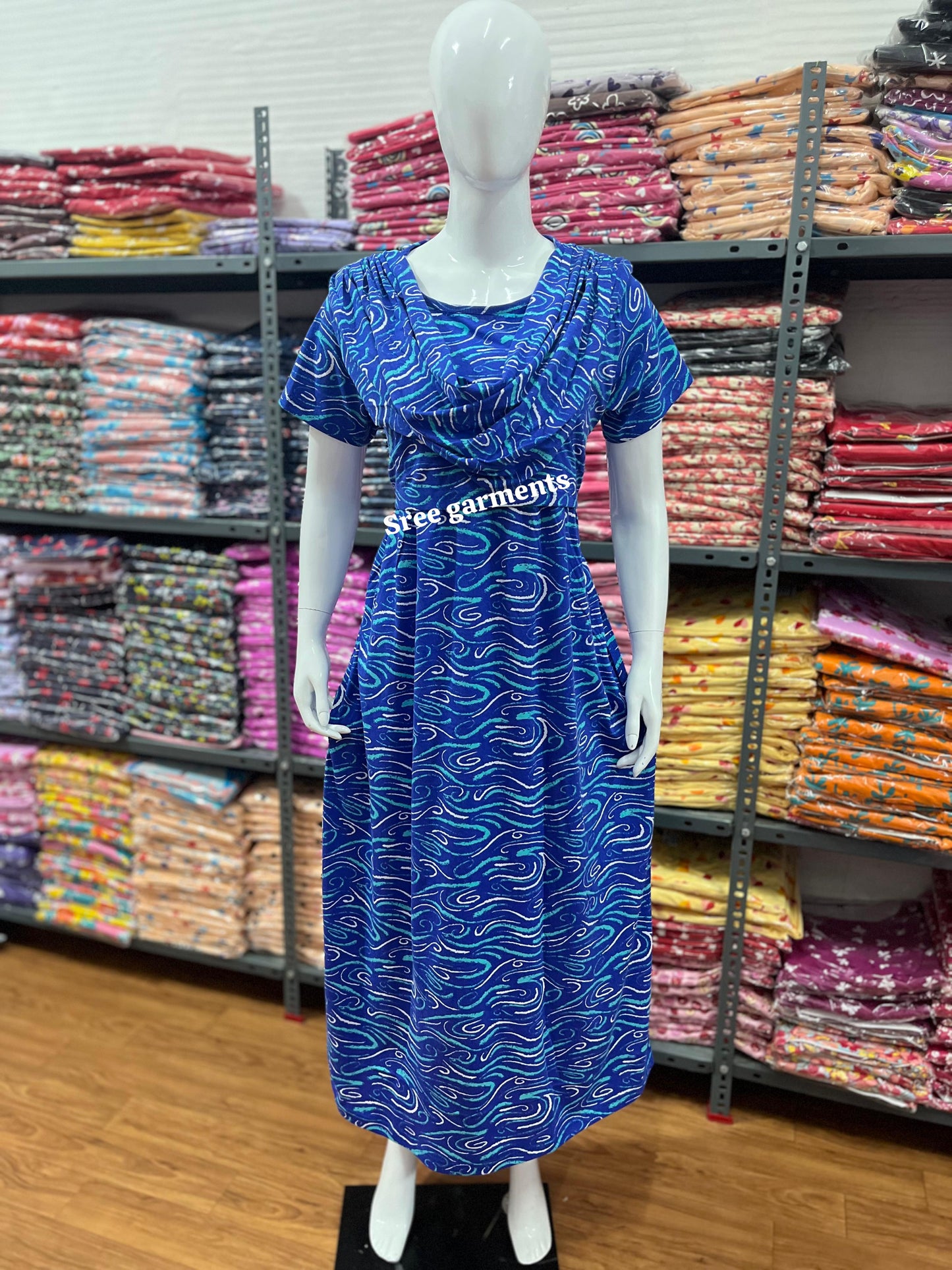 Shawl Type Zipless Maternity Wear Full Length bl