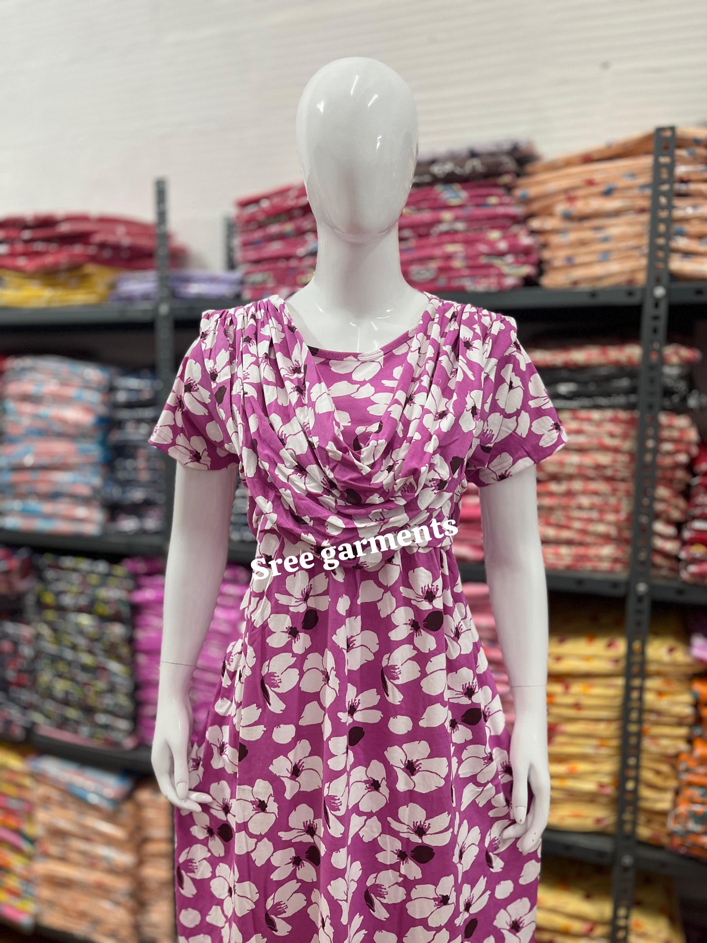Shawl Type Zipless Maternity Wear Full Length