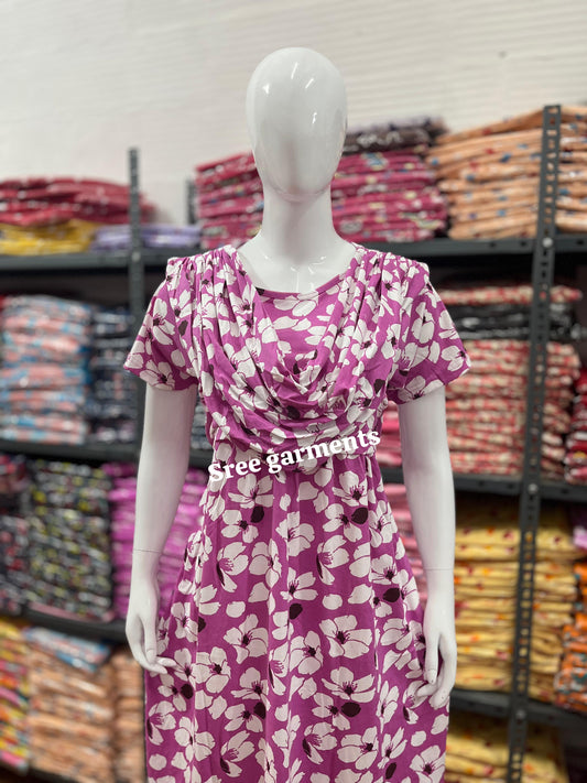 Shawl Type Zipless Maternity Wear Full Length