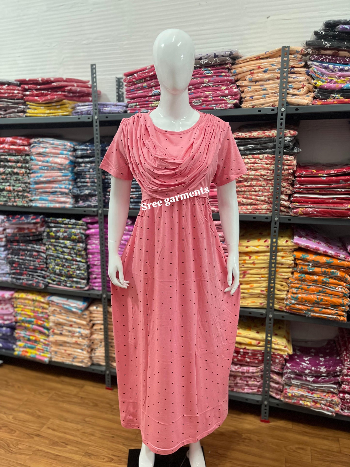 Shawl Type Zipless Maternity Wear Full Length L heart