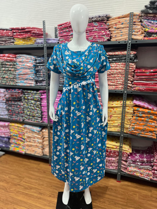 Shawl Type Zipless Maternity Wear Full Length puppy