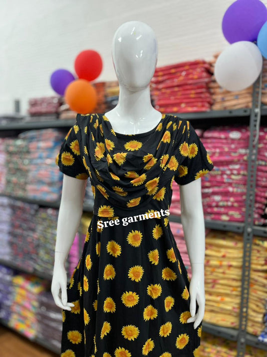Shawl Type Zipless Maternity Wear Full Length