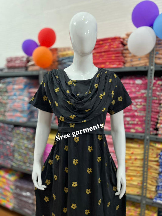 Shawl Type Zipless Maternity Wear Full Length