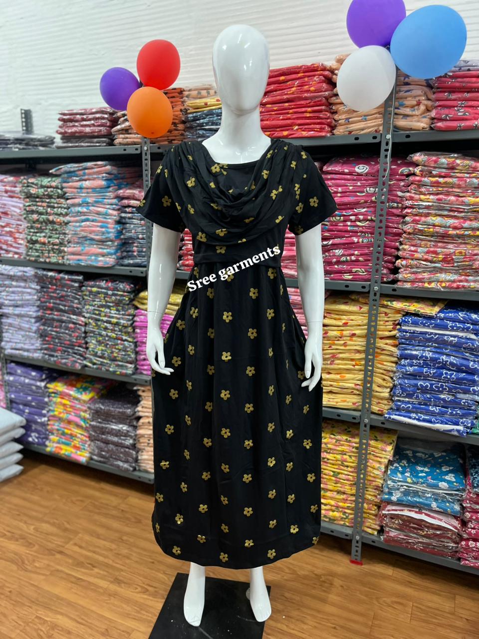 Shawl Type Zipless Maternity Wear Full Length