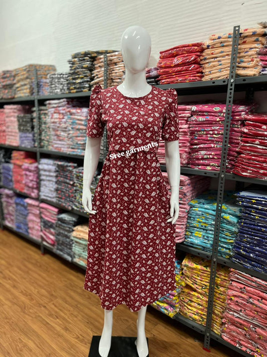 Zipless maternity and feeding wear - ankle length br leaf