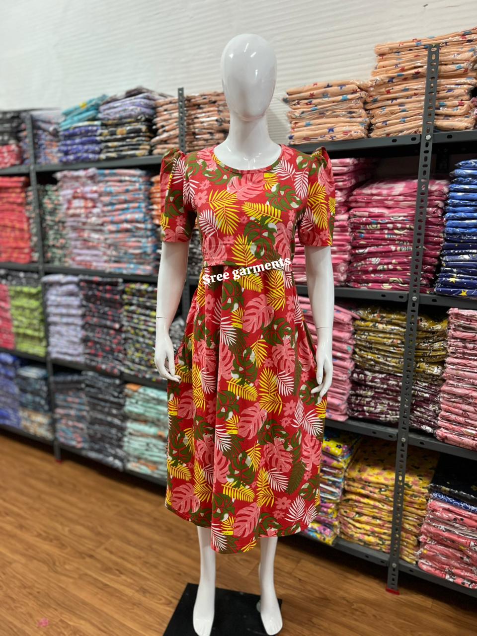 Zipless maternity and feeding wear - ankle length b leaf