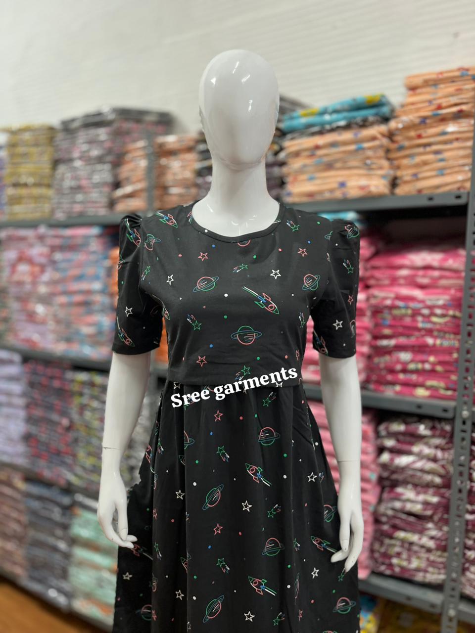 Zipless maternity and feeding wear - ankle length galaxy