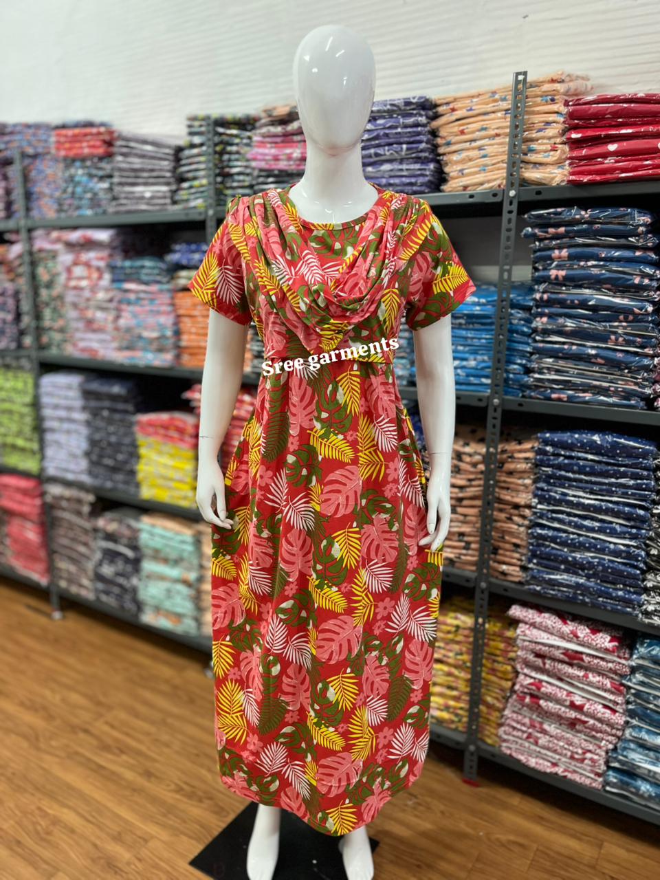 Shawl Type Zipless Maternity Wear Full Length b leaf