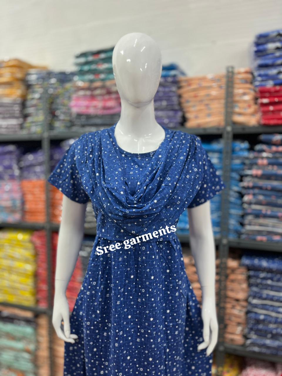 Shawl Type Zipless Maternity Wear Full Length mst