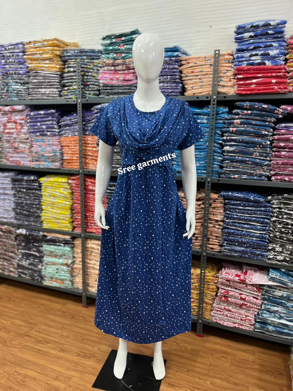 Shawl Type Zipless Maternity Wear Full Length mst