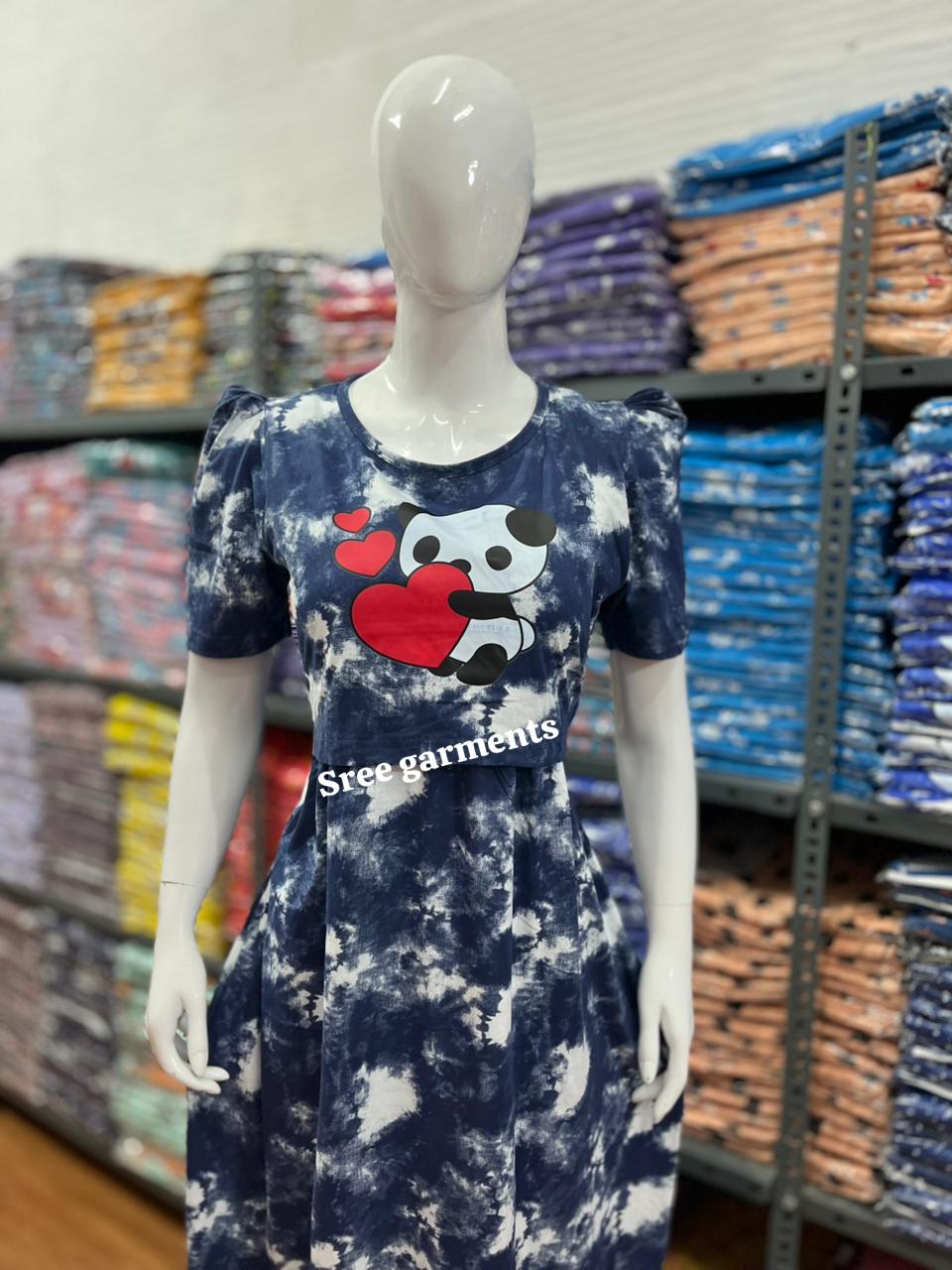 Zipless maternity and feeding wear - Full Length print