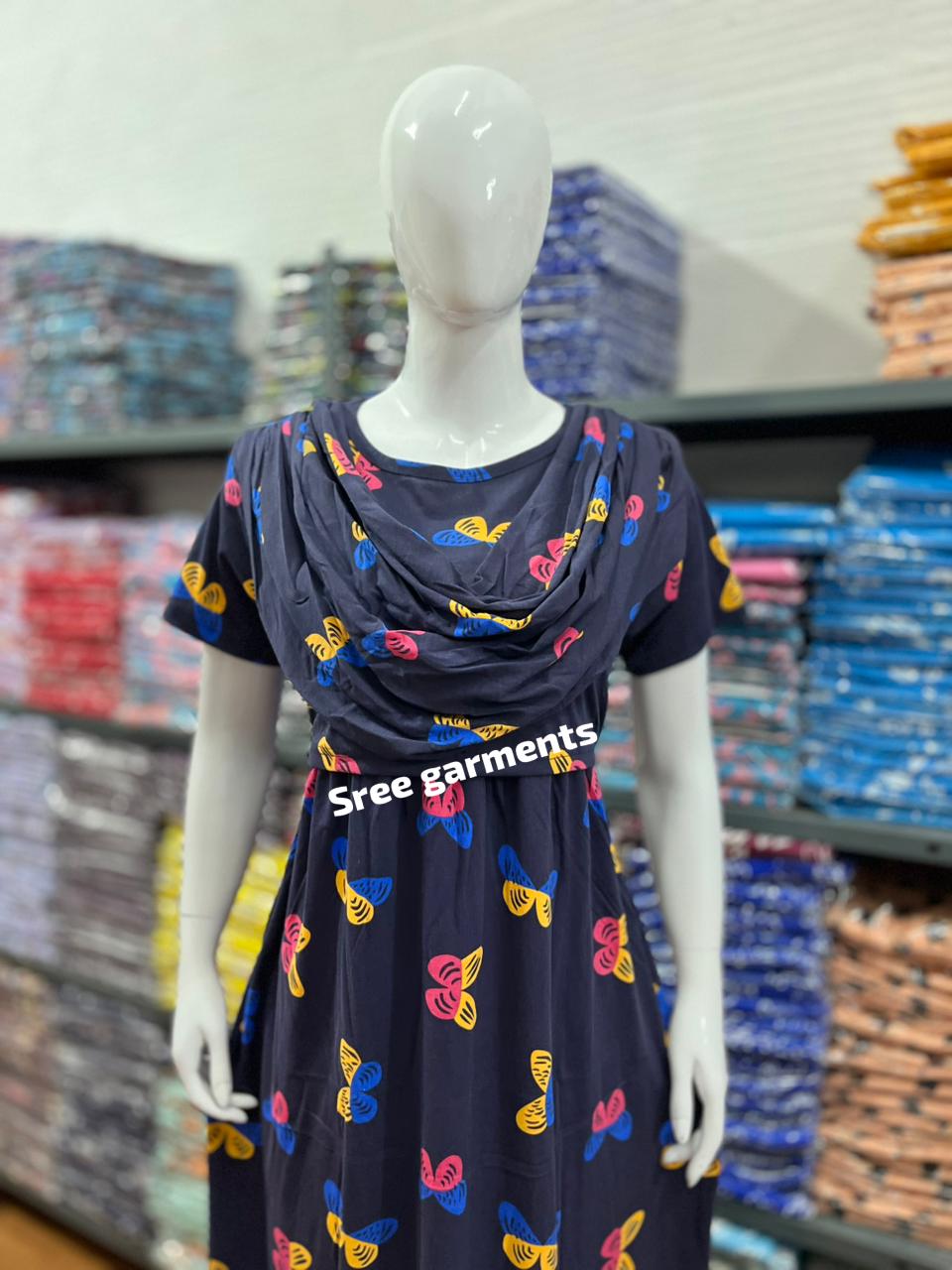 Shawl Type Zipless Maternity Wear Full Length cb