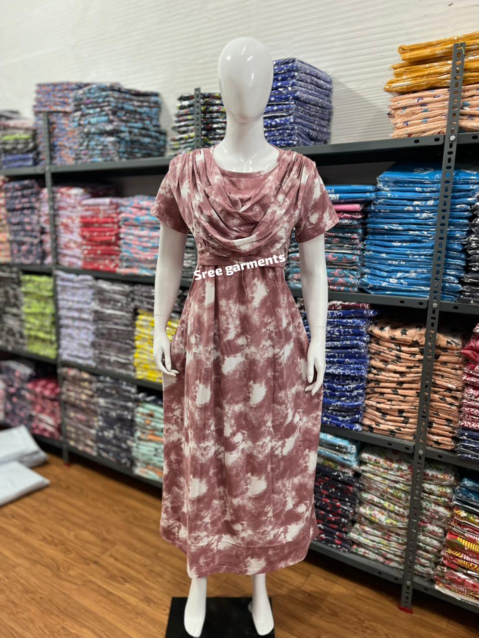 Shawl Type Zipless Maternity Wear Full Length lbs dye