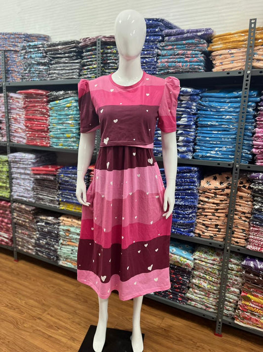 Zipless maternity and feeding wear - ankle length ice cl