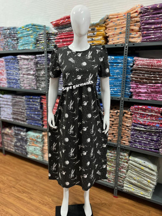 Zipless maternity and feeding wear - ankle length bw galax