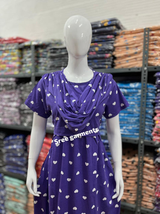 Shawl Type Zipless Maternity Wear Full Length h