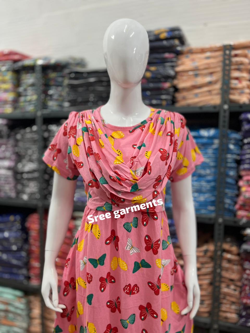 Shawl Type Zipless Maternity Wear Full Length b