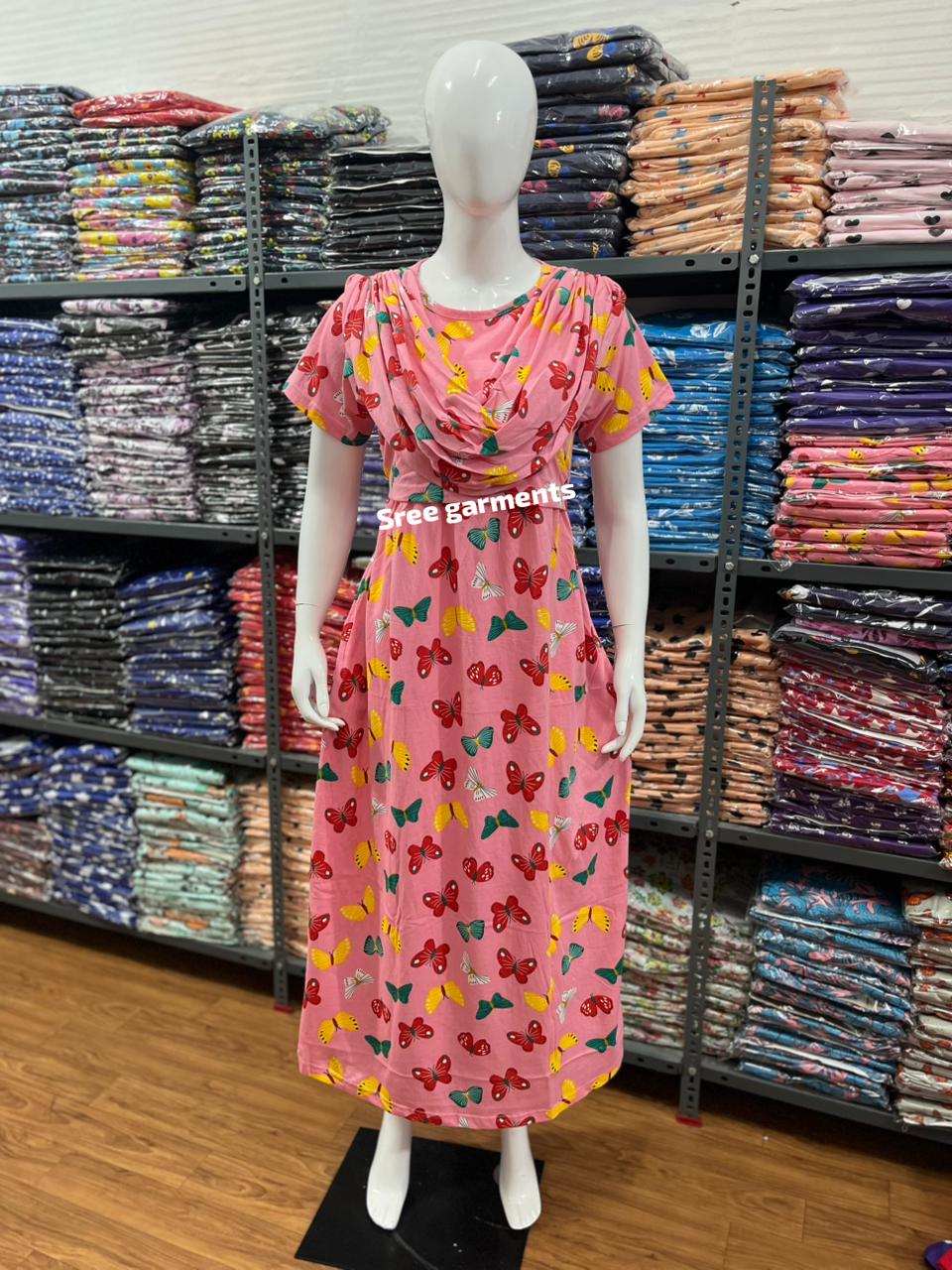 Shawl Type Zipless Maternity Wear Full Length b