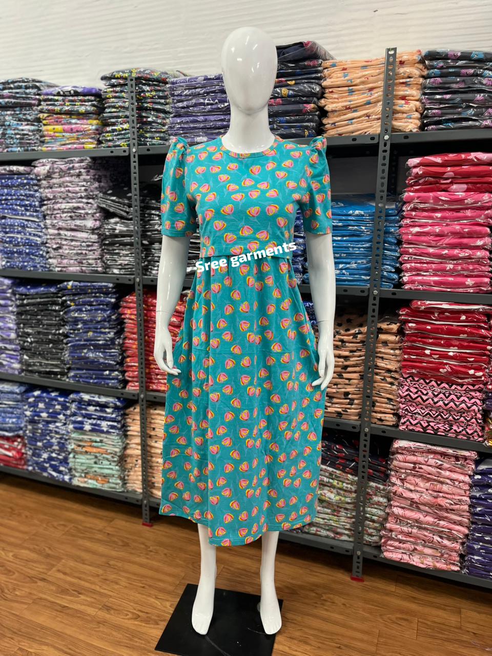 Zipless maternity and feeding wear - ankle length lotus