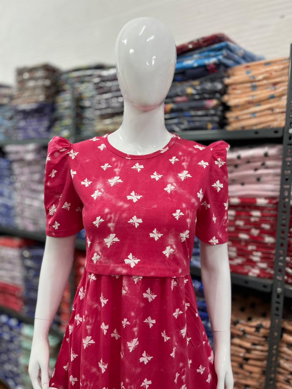 Zipless maternity and feeding wear - Full Length D pink b