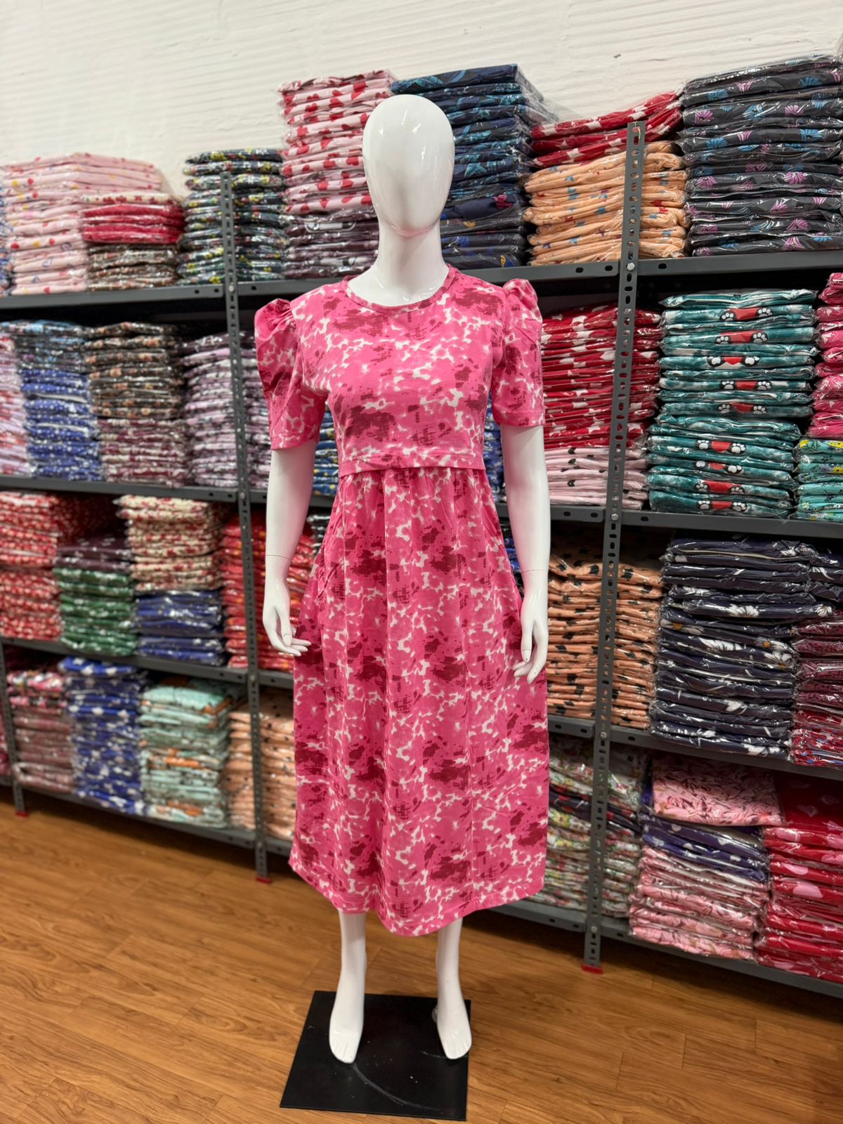Zipless maternity and feeding wear - ankle length pink br